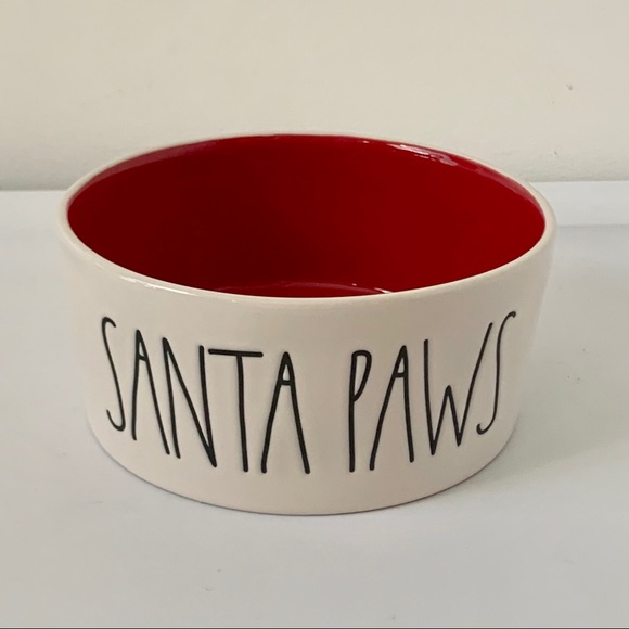 Rae Dunn Other - Rae Dunn SANTA PAWS Dog Bowl